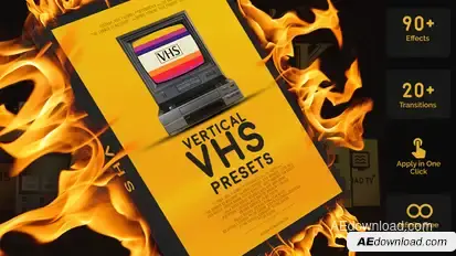Vertical VHS Presets Pack Elements template preview
