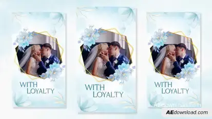 Vertical Wedding Photo Slideshow Video Displays template preview