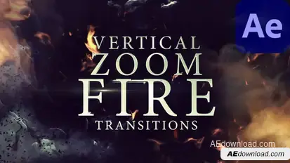 Vertical Zoom Fire Transitions Elements template preview