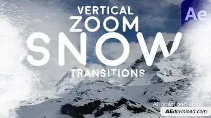 Vertical Zoom Snow Transitions Elements template preview