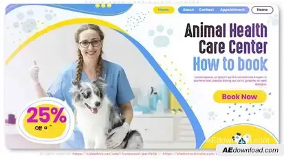 Veterinary Care Clinic Center Video Displays template preview