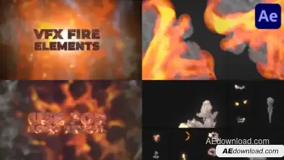 VFX Fire Elements for After Effects Elements template preview