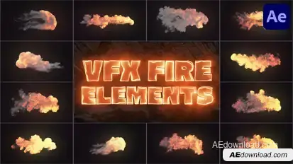 VFX Fire Elements for After Effects Elements template preview