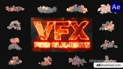 VFX Fire Elements for After Effects Elements template preview