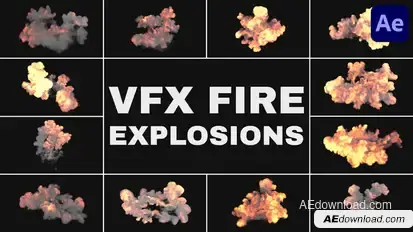 VFX Fire Explosions for After Effects Elements template preview