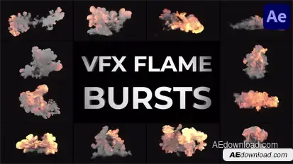 VFX Flame Bursts for After Effects Elements template preview