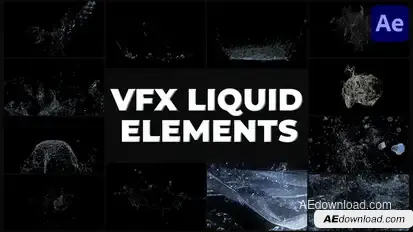VFX Liquid Pack | After Effects Elements template preview
