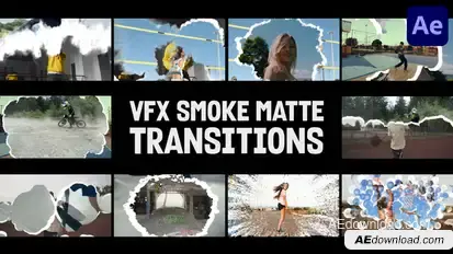 VFX Smoke Matte Transitions for After Effects Elements template preview