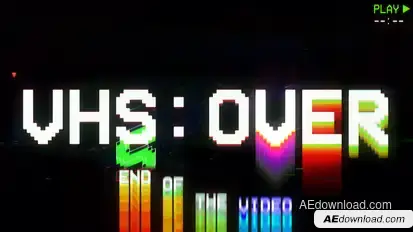 VHS 8-bit Glitch Titles Titles template preview