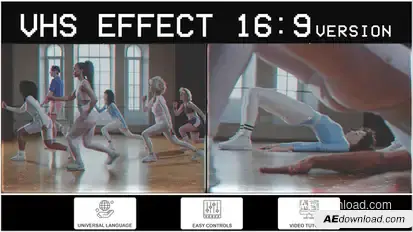 VHS Effect (16:9 Version) Video Displays template preview
