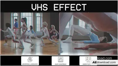 VHS Effect Video Displays template preview