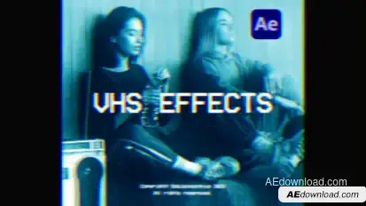 VHS Effects Elements template preview