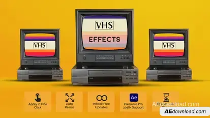 VHS Effects Elements template preview