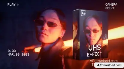 VHS Effects Elements template preview