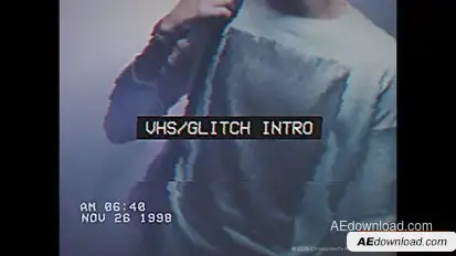 VHS Glitch Intro Openers template preview