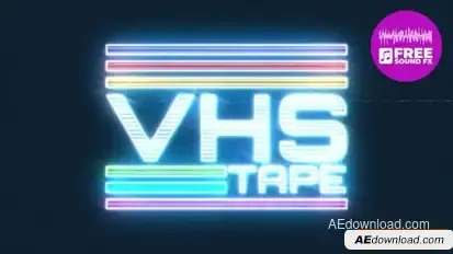VHS Logo Reveal Logo Stings template preview