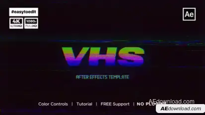 VHS Logo Reveal Logo Stings template preview