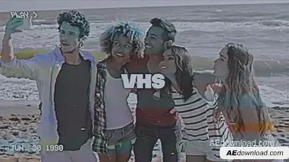 VHS Overlays Elements template preview