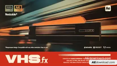 VHS Overlay Effect Elements template preview