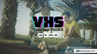 VHS Overlay Toolkit Elements template preview