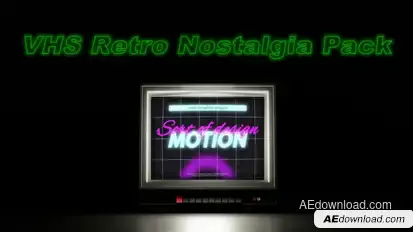 VHS Retro Nostalgia Pack Titles template preview