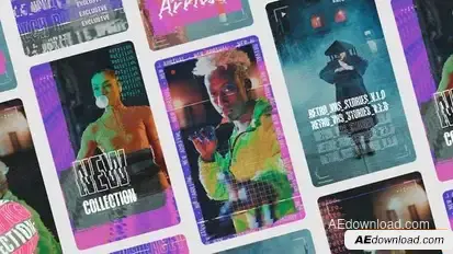 VHS Stories Reels Openers template preview