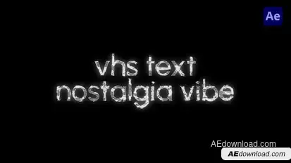 VHS Text Animations Titles template preview