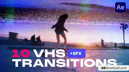 VHS Transitions Elements template preview