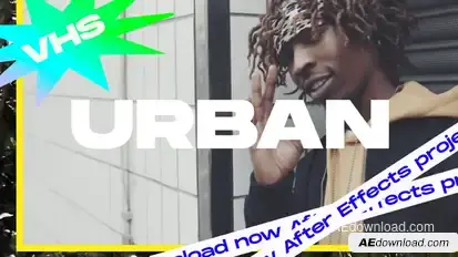VHS Urban Intro Video Displays template preview