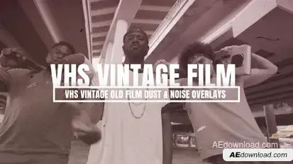 VHS Vintage Old Film Dust & Noise Overlays For After Effects Elements template preview
