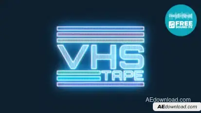 Vibrant Color VHS Logo Logo Stings template preview