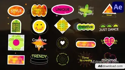 Vibrant Gradient Titles for After Effects Titles template preview