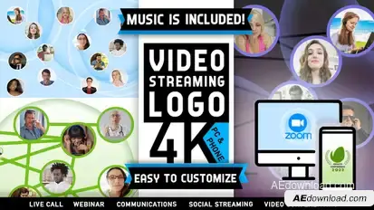 Video Call Live Conference Logo Video Displays template preview