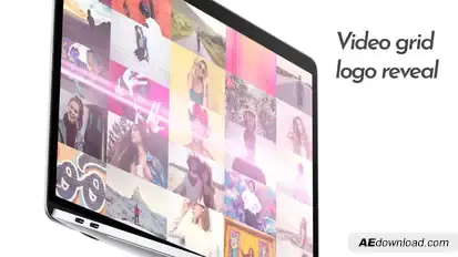 Video Grid Logo Reveal Logo Stings template preview