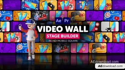 Video Wall Stage Builder Video Displays template preview