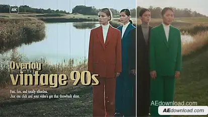 Vintage 90s Overlay Elements template preview
