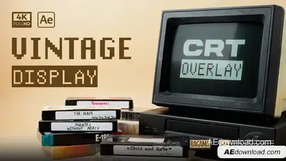 Vintage CRT Overlay Video Displays template preview