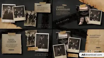 Vintage Documentary Slideshow Video Template Openers template preview