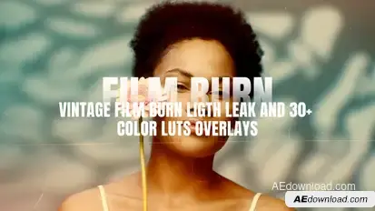 Vintage Film Burn Light leak and 30+ Luts Overlays Elements template preview