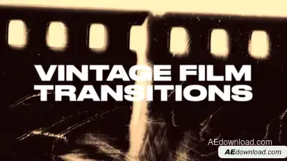 Vintage Film Transitions Elements template preview