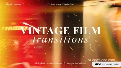 Vintage Film Transitions Pack for After Effects Elements template preview