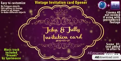 Vintage Invitation Card Openers template preview