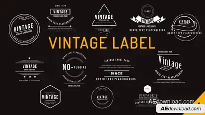 Vintage Label Pack Titles template preview
