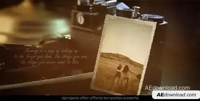 Vintage Lovely Memories Video Displays template preview