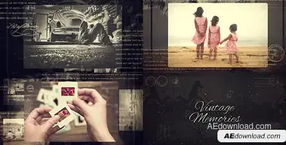 Vintage Memories Video Displays template preview