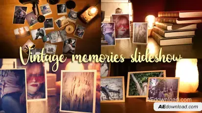 Vintage Memories Photo Slideshow Video Displays template preview