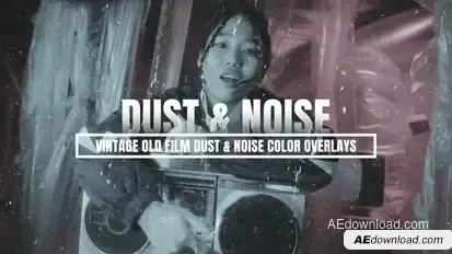 Vintage Old Film Dust and Noise Color Overlays Elements template preview