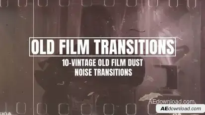 Vintage Old Film Dust Noise Transitions Overlays Elements template preview