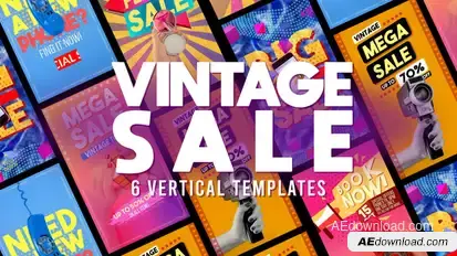 Vintage Sales Stories Product Promo template preview
