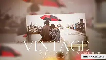 Vintage Slides Video Displays template preview